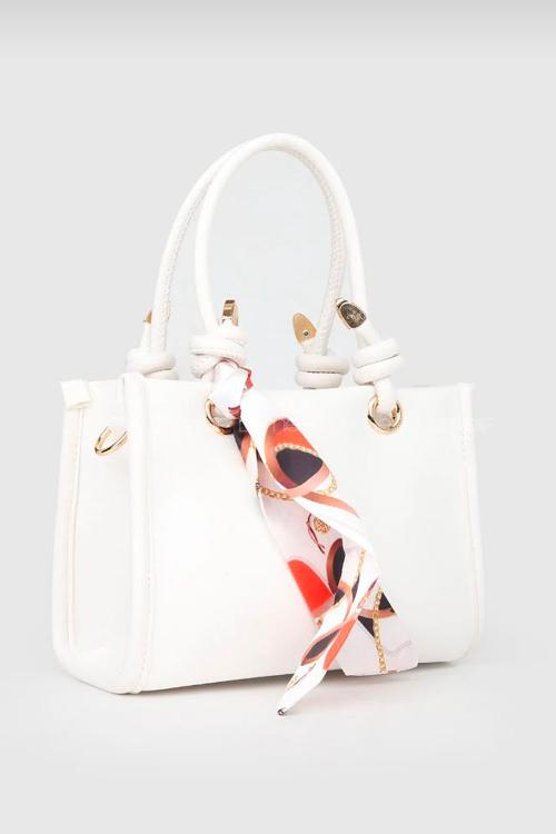 White Belted Buckle Suni Deri Hand Bag Arm Bag Bag