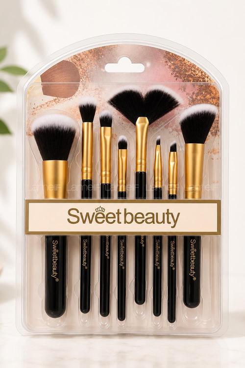 Lamelif Sweet Beauty 8 li Makyaj Fırçası Set
