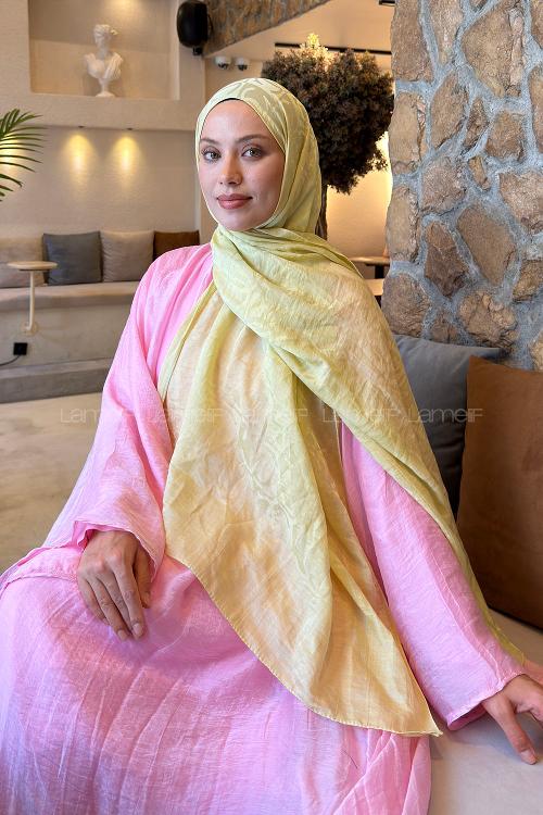 Acik Yesil Cotton Fabric Printed Shawl