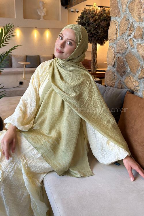 Lamelif Diamond Desen Aura Pamuk  Jakar  Şal Adaçayı
