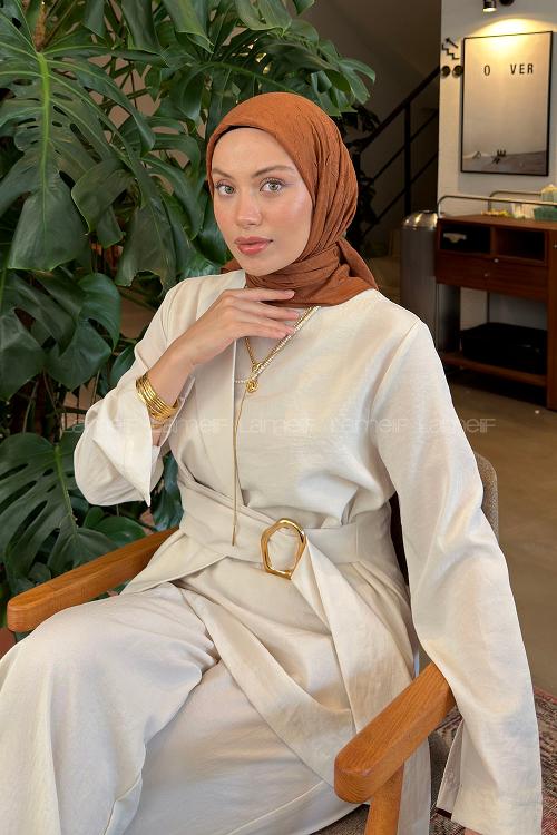 Lamelif Bambu Eşarp Badem