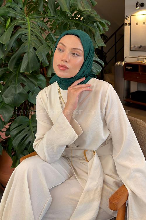 Lamelif Bambu Eşarp Koyu Zümrüt Yeşili