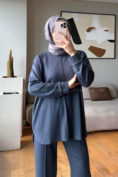 Lamelif Basıc Biyeli İkili Takım Füme