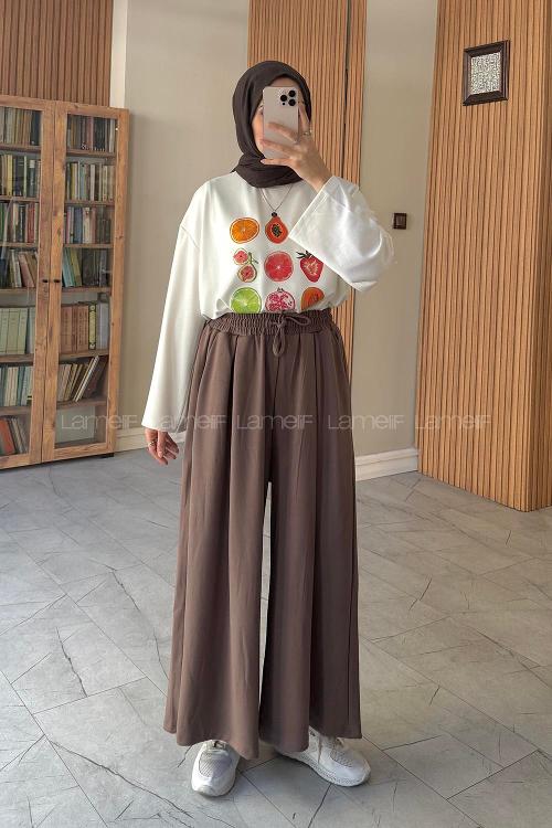 Brown With Milk Oysho High Waist Pants