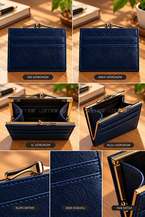 Navy Blue Skin Purse
