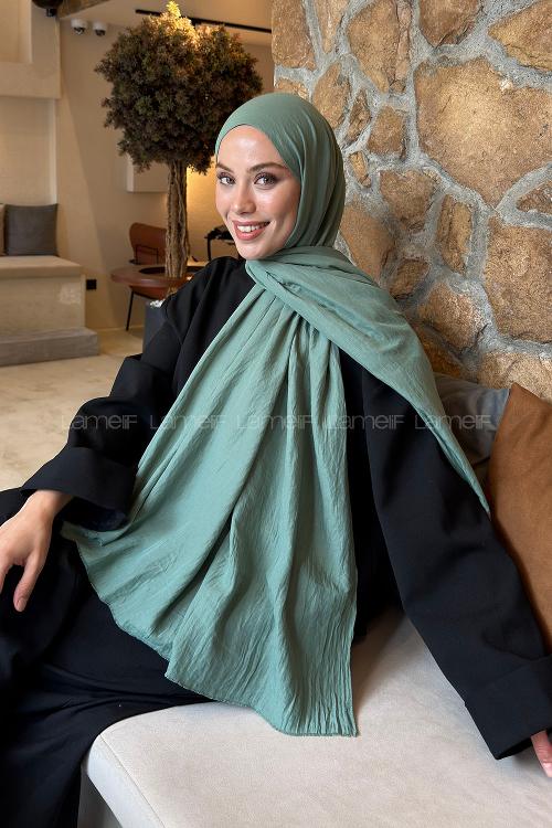 Lamelif Organik Premium Şal Çağla Yeşili