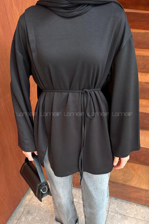 Black Crew Neck Oysho Tunic