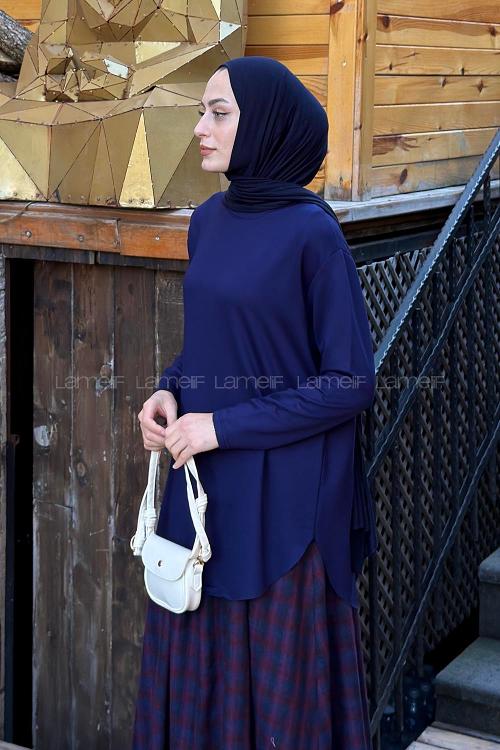 Lamelif Basic Sweat Lacivert