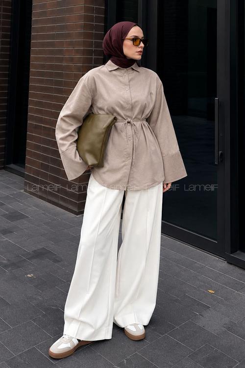 Stone Shirt Collar Long Arm Unprinted Shirt