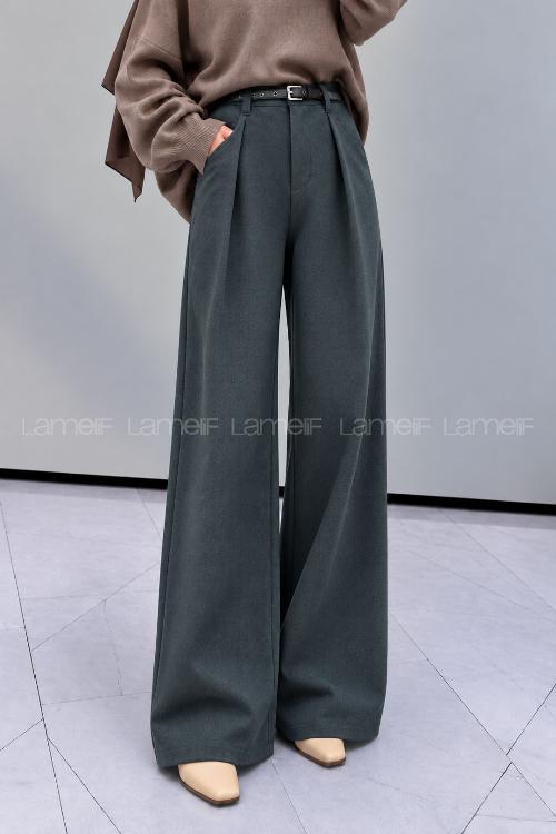 Oil Green Viscose Fabric Material Pants