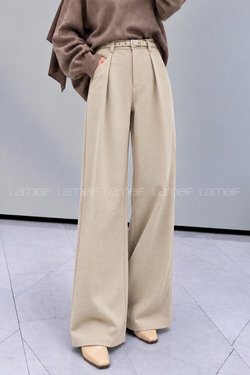 Brown With Milk Viscose Fabric Material Pants