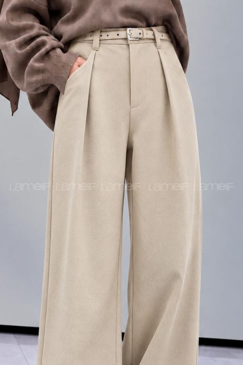 Brown With Milk Viscose Fabric Material Pants